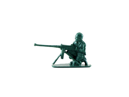 Photo of a toy army man isolated on whiteの写真素材