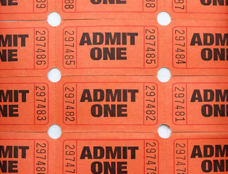 Admit one tickets backgroundの写真素材