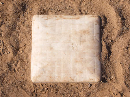 First base on a baseball fieldの写真素材