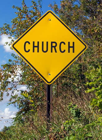 Church road signの写真素材