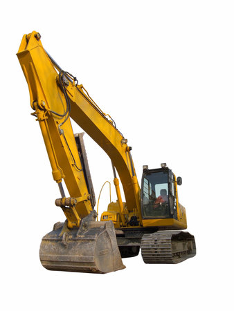 Excavator isolated on a white background