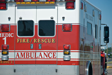 Ambulance on the road
