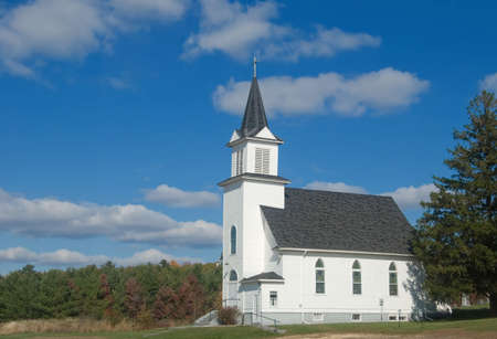 Old church building in a rural settingの写真素材