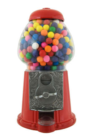 Gumball machine isolated on a white backgroundの写真素材