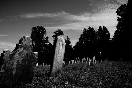 Old Cemetery in black & whiteの写真素材