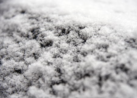 Snow closeup on black backgroundの写真素材