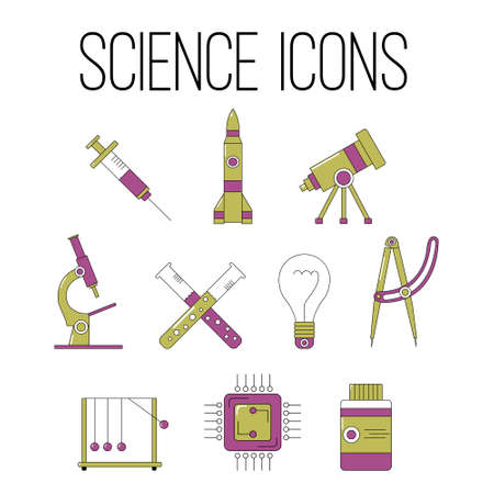 Science Icon pack. Education setのイラスト素材