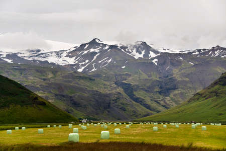 Farmland in Icelandの写真素材
