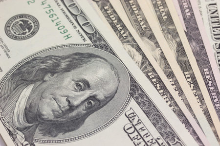 Background with money US dollar bills 