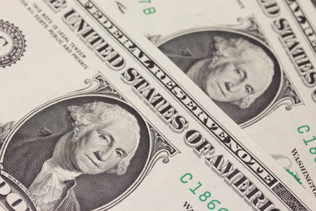 Background with detailed view of money US dollar bills 