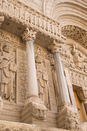 St Trophime Portal Detail  Arles, Provence, France   Masterpiece of the early Middle Ages のeditorial素材
