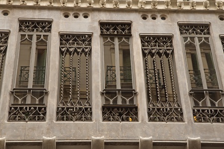 BARCELONA. APR 26: The Palau Guell is a mansion in Barcelona, Catalonia, Spain.It is part of the UNESCO World Heritage Site. April 26, 2013 in Barcelona.のeditorial素材