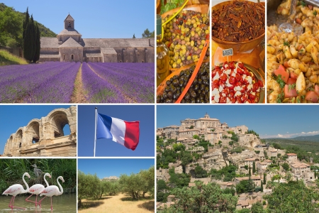 Provence famous landmarks picture collage  Provence, France の写真素材