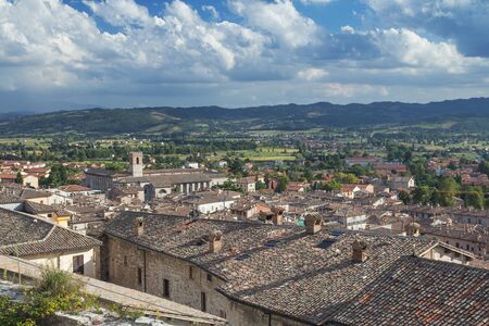 General view of the Gubbio. The ancient town in Umbria (Italy)の写真素材