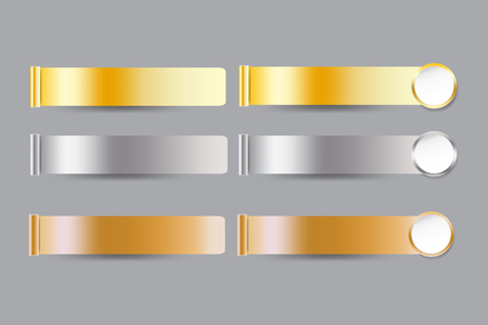 Modern infographic template as a steel strips with a circle on the edge. Infographic design can be used for presentation,  annual report, web design.のイラスト素材