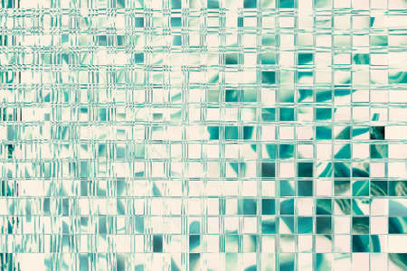 Abstract green and white background of square shapesの写真素材
