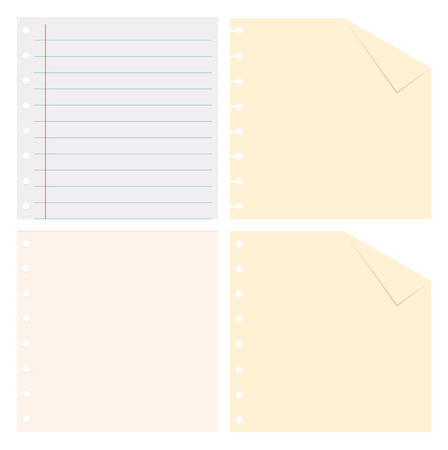 Paper templates in four designs illustrationのイラスト素材
