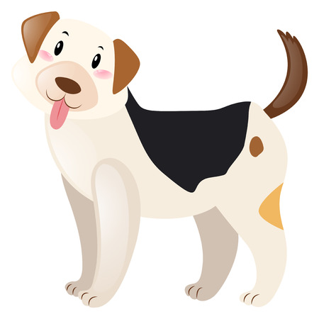 Dog with happy face illustrationのイラスト素材
