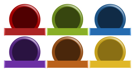 Label design in six colors illustrationのイラスト素材