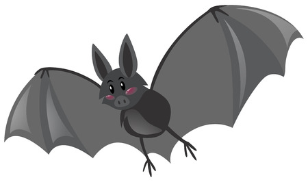Black cat on white background illustrationのイラスト素材