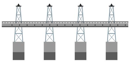 Bridge made of metal illustrationのイラスト素材