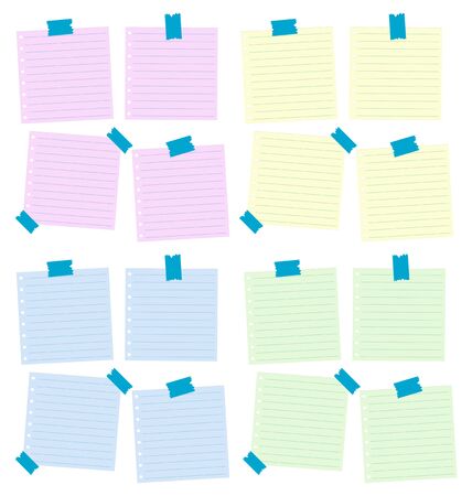 Many line papers in different colors illustrationのイラスト素材