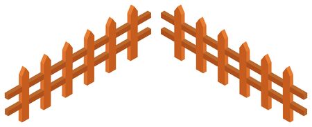 3D design for wooden fence illustrationのイラスト素材