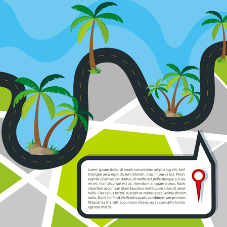 Roads around water concept illustrationのイラスト素材