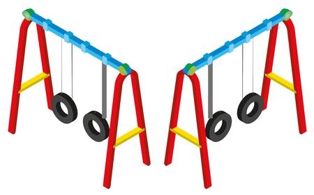 3D design for swings illustrationのイラスト素材