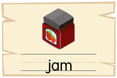 Wordcard design for word jam illustrationのイラスト素材