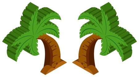 3D design for coconut tree illustrationのイラスト素材