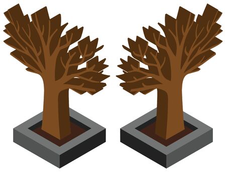 3D design for branches on tree illustrationのイラスト素材