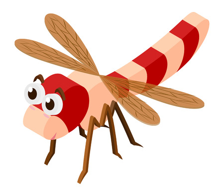 3D design for cute dragonfly illustrationのイラスト素材