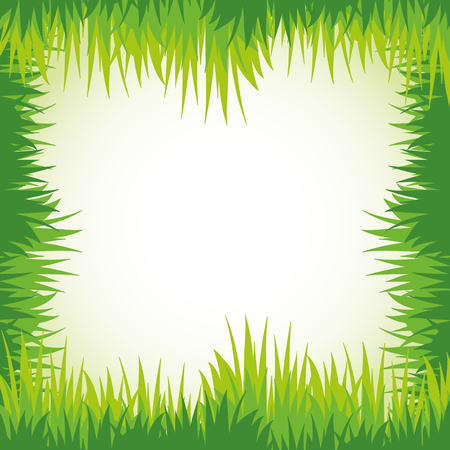 Green grass for frame template illustrationのイラスト素材