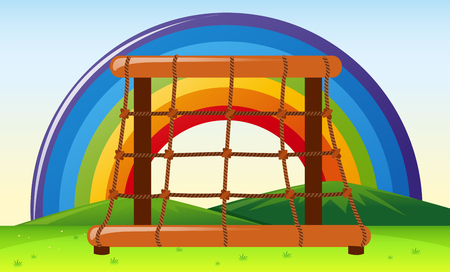 Climbing station in the park illustrationのイラスト素材