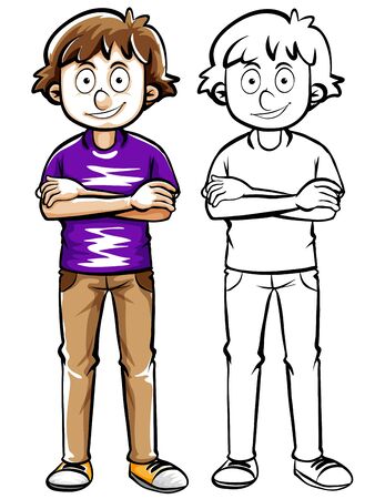Human character outline for man illustrationのイラスト素材