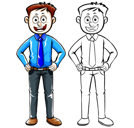 Human character outline for businessman illustrationのイラスト素材