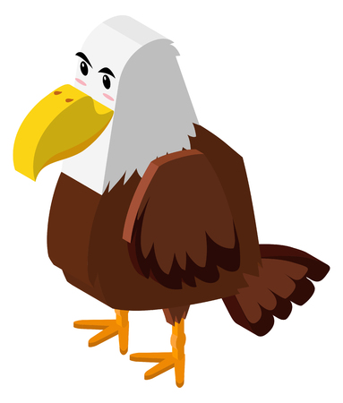Eagle bird in 3D design illustrationのイラスト素材