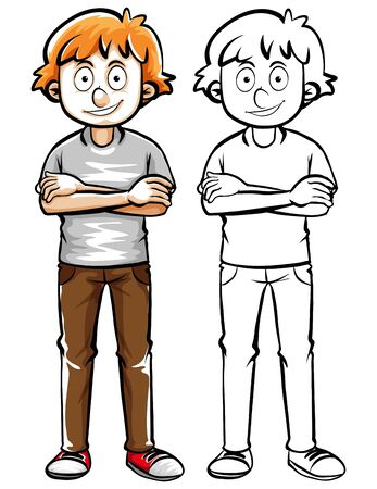 Human character outline for man illustrationのイラスト素材