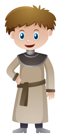 Priest in medieval time illustrationのイラスト素材