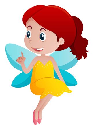Cute girl in fairy costume illustrationのイラスト素材