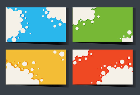 Card template in four colors illustrationのイラスト素材