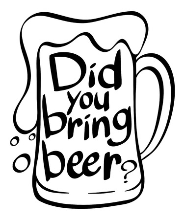 Word expression in beer mug illustrationのイラスト素材