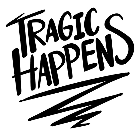 Word expression for tragic happens illustrationのイラスト素材