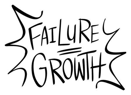 Word expression for failure growth illustrationのイラスト素材