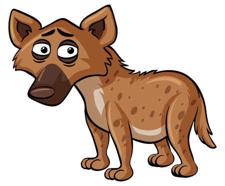 Hyena with sad face illustrationのイラスト素材