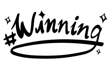 Word expression for winning illustrationのイラスト素材