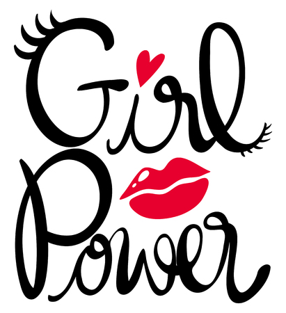 Word expression for girl power illustrationのイラスト素材
