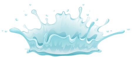 Splash of water on white background illustrationのイラスト素材