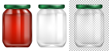 Packaging design for glass jar illustrationのイラスト素材